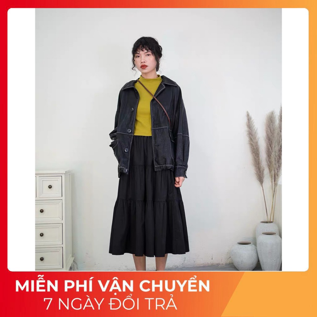 Chân Váy Nữ 🦋 Chân váy Vintage 2 lớp Siêu Xinh 2 màu 🦋 47 | BigBuy360 - bigbuy360.vn