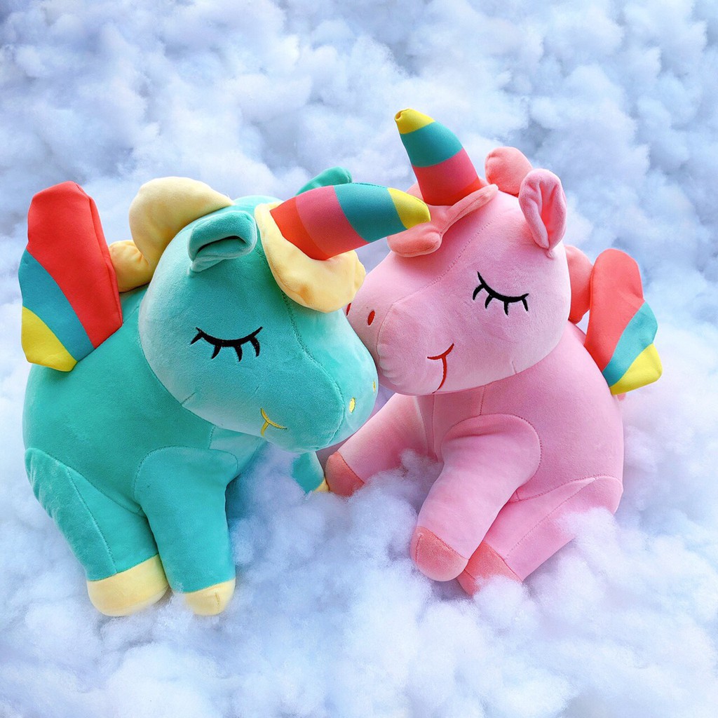 Gấu Bông Ôm Ngựa Pony Xanh Ngọc 45cm, Chất Vải mềm mịn, Mẫu Mới, Dùng Trang Trí, Ôm, Gối Đầu vv..