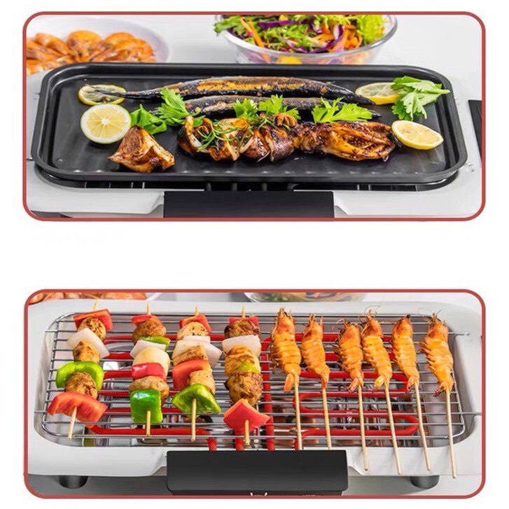 Bếp Nướng Điện Không Khói BBQ 2000W BY1909 nhỏ gọn tiện lợi, thích hợp cho hộ gia đình - LB 295211