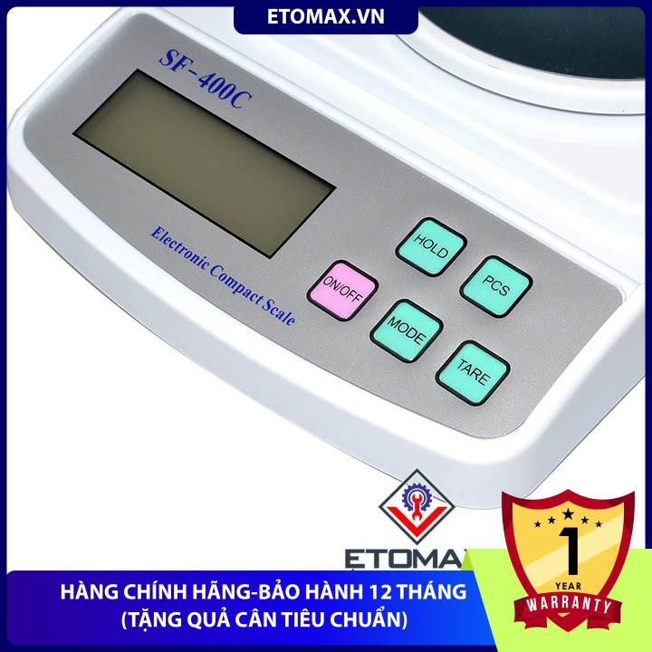 [Hàng cao cấp-Bảo hành 12 tháng] Cân tiểu ly để bàn 500g x 0.01g SF-400C,chính xác tơi 1% gram.Tặng nguồn DC 5V.