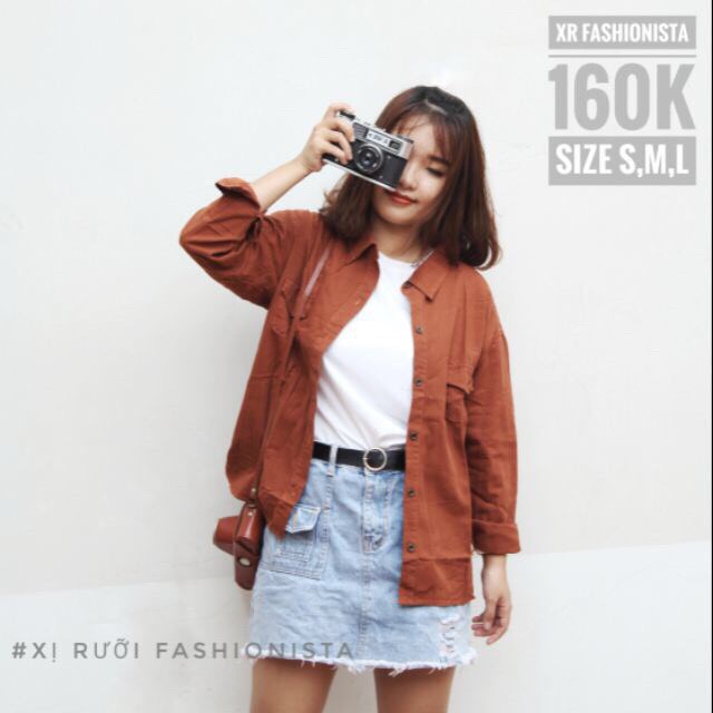 Sơ mi trơn chân phương cực xinh chất vải kate mềm