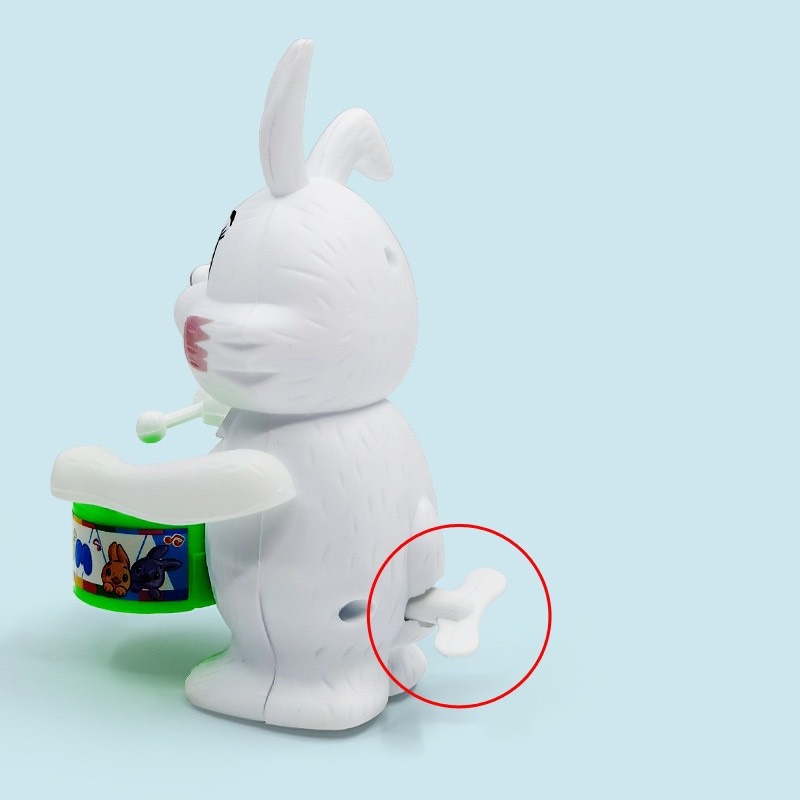 Đồ chơi Thỏ vặn cót lắc lư đánh trống vui nhộn cho bé