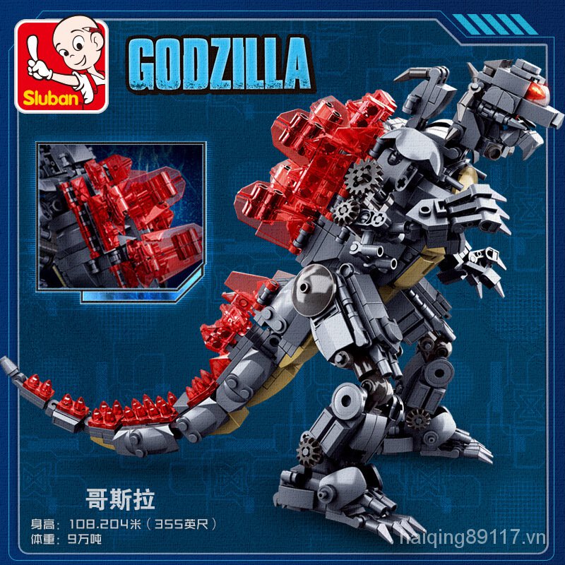 （Hàng Đẹp Chính Hãng）King Kidola Mô Hình Khủng Long Ba Đầu Rồng Có Thể Di Chuyển Bằng Tay Red Lotus Mechanical Monster King New Godzilla Đồ Chơi Sinh Nhật Quà Tặng Ngày Lễ Tình Nhân