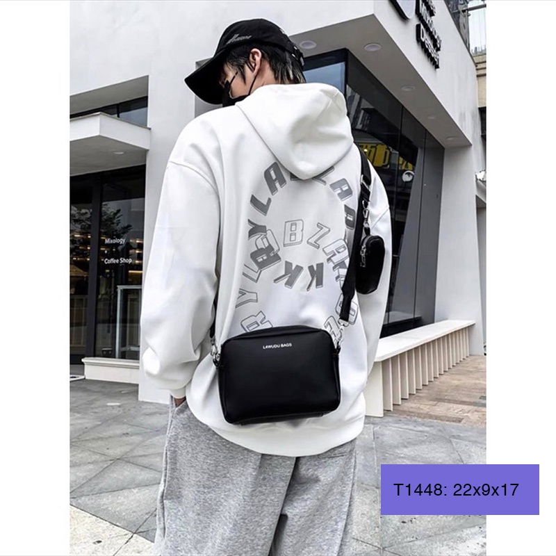 Túi xách tay đeo chéo unisex nam nữ da dáng hộp đi làm đi chơi phong cách hàn quốc T1448