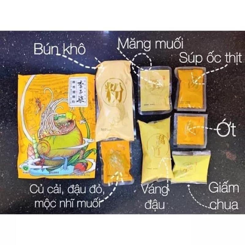 BÚN ỐC LÝ TỬ THẤT GÓI VÀNG 335G | Ăn vặt Hà Nội | TDessert15k