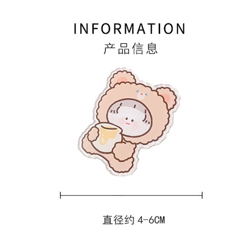 Ghim Cài Áo Hình Hoạt Hình Phong Cách Hàn Quốc Xinh Xắn