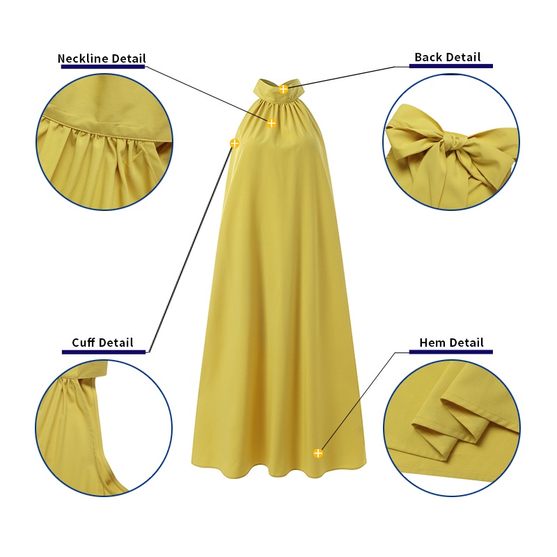 Đầm maxi Zanzea thắt dây màu trơn thời trang dành cho nữ