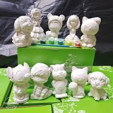 SÉT 10 TƯỢNG TÔ  KÈM MÀU_CỌ VẼ cho bé