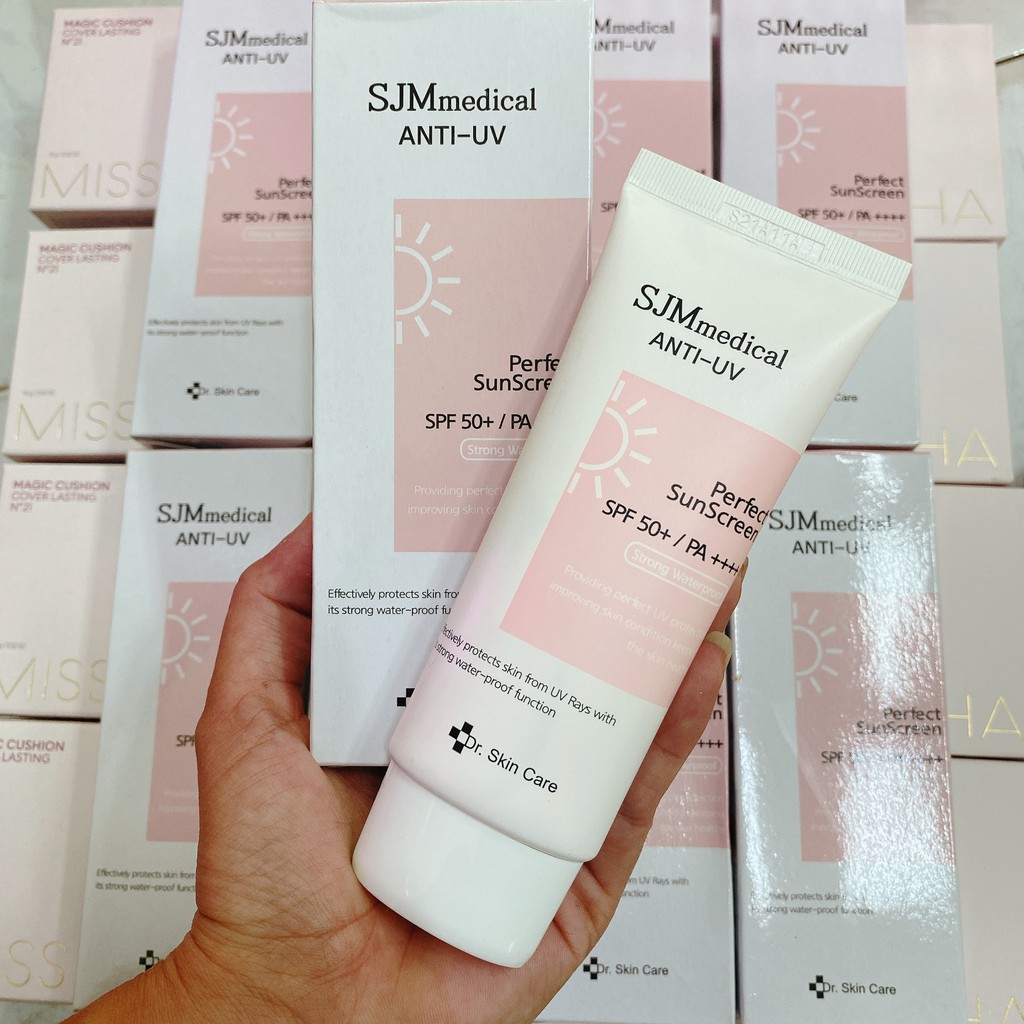 Kem Chống Nắng SJM Nâng tông Sáng Da SPF 50+/PA++++ Medical Anti-UV - Tuýp 60g