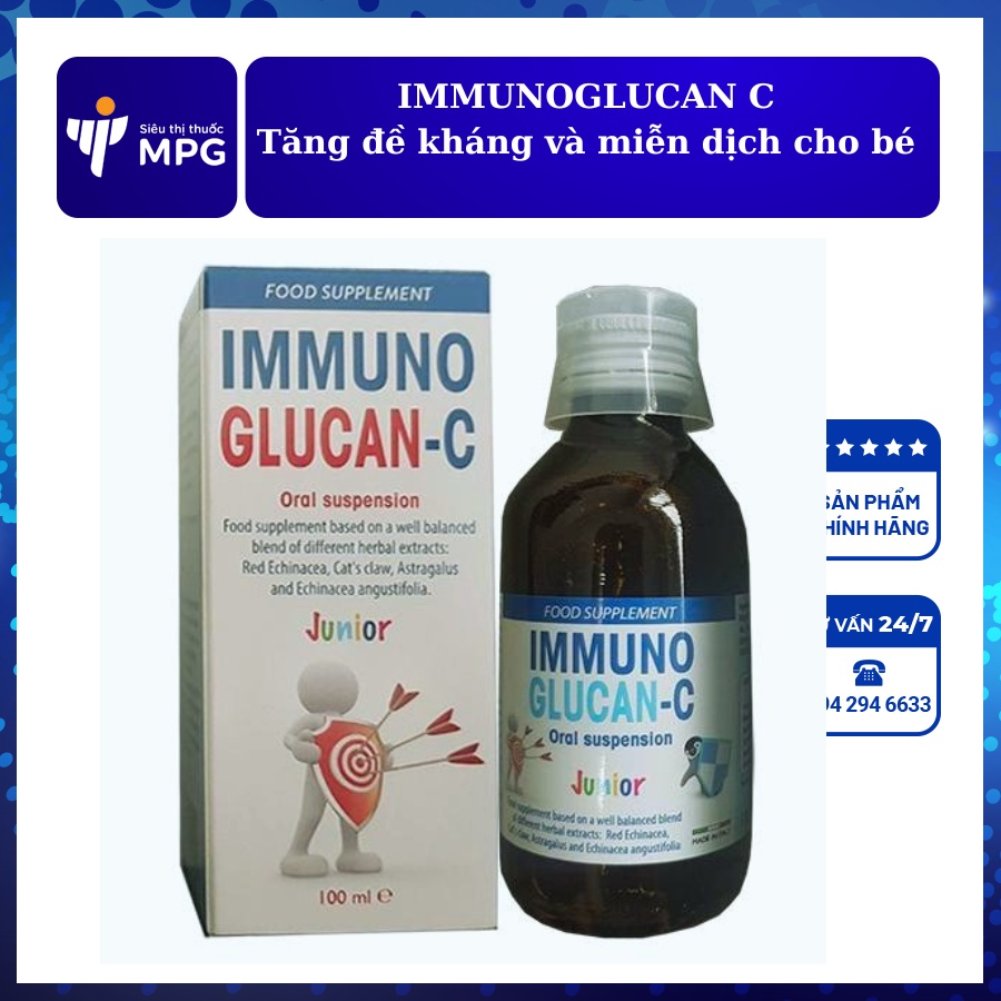 Immuno Glucan C – Tăng cường sức đề kháng, tăng miễn dịch cho bé