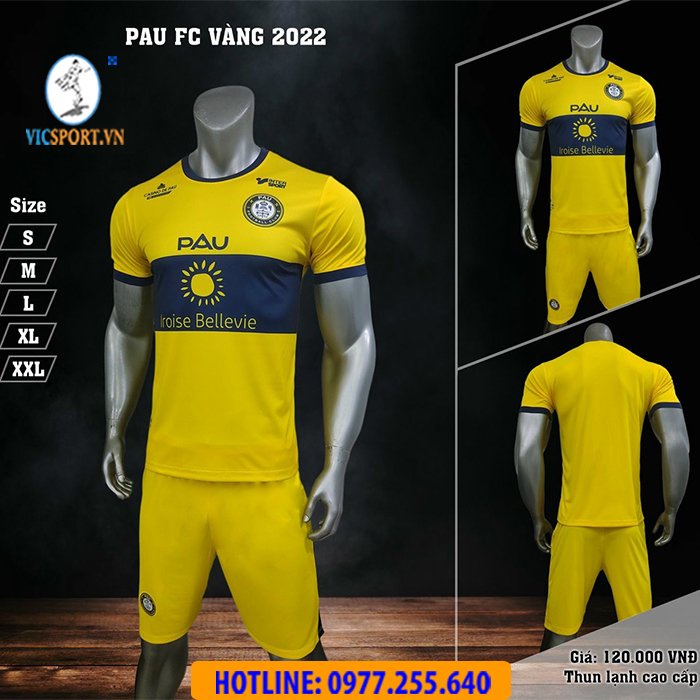 Áo Đá Bóng, Quần Áo Đá Banh QUANG HẢI CLB PAU FC 2022-2023 Thun Lạnh Thoáng mát- Vicsport