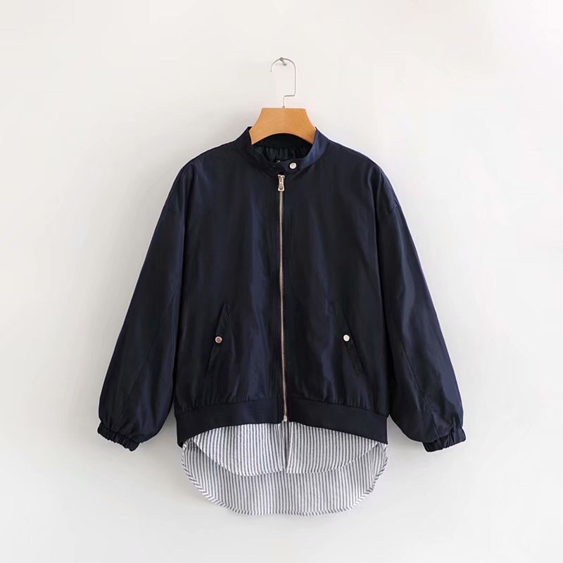 ÁO BOMBER ZARA AUTH PHỐI VẠT SƠ MI TAY PHỒNG SIZE S-M MẶC XINH