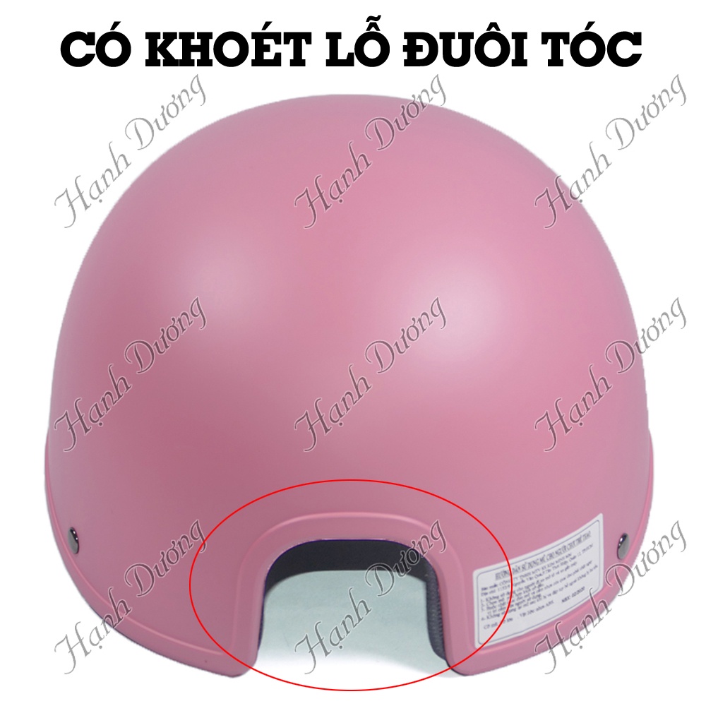 [ Gắn mặt sắt ngẫu nhiên ] Mũ bảo hiểm thời trang gắn mặt sắt nón lưỡi trai có khoét đuôi dễ dàng buột tóc cao thoải mái