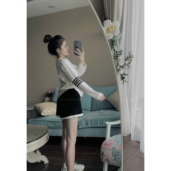 Set Bộ Thome Trắng Quần Đen Đẹp Xỉu