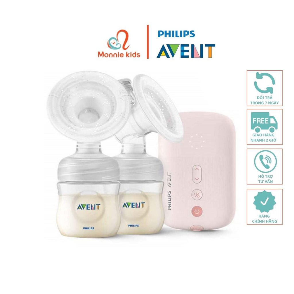 Máy hút sữa điện đôi Philips Avent Eureka Plus SCF393/11, máy vắt sữa cho mẹ - Monnie Kids