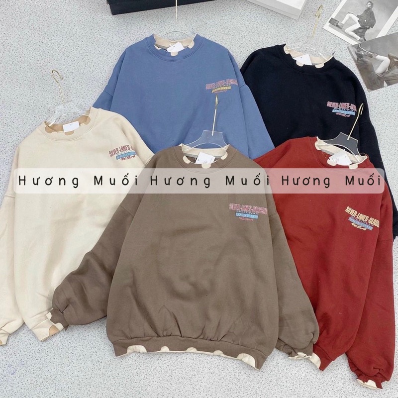 Áo nỉ cổ tròn pha rách 500 - sweater nỉ bông | BigBuy360 - bigbuy360.vn
