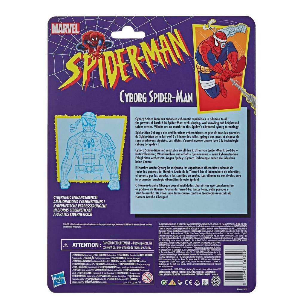 🌟Cyborg Spider Man🌟Mô hình HasbroϟMarvel Legends Series 6-inchϟSpider Man Vintage Collection - Target Exclusive