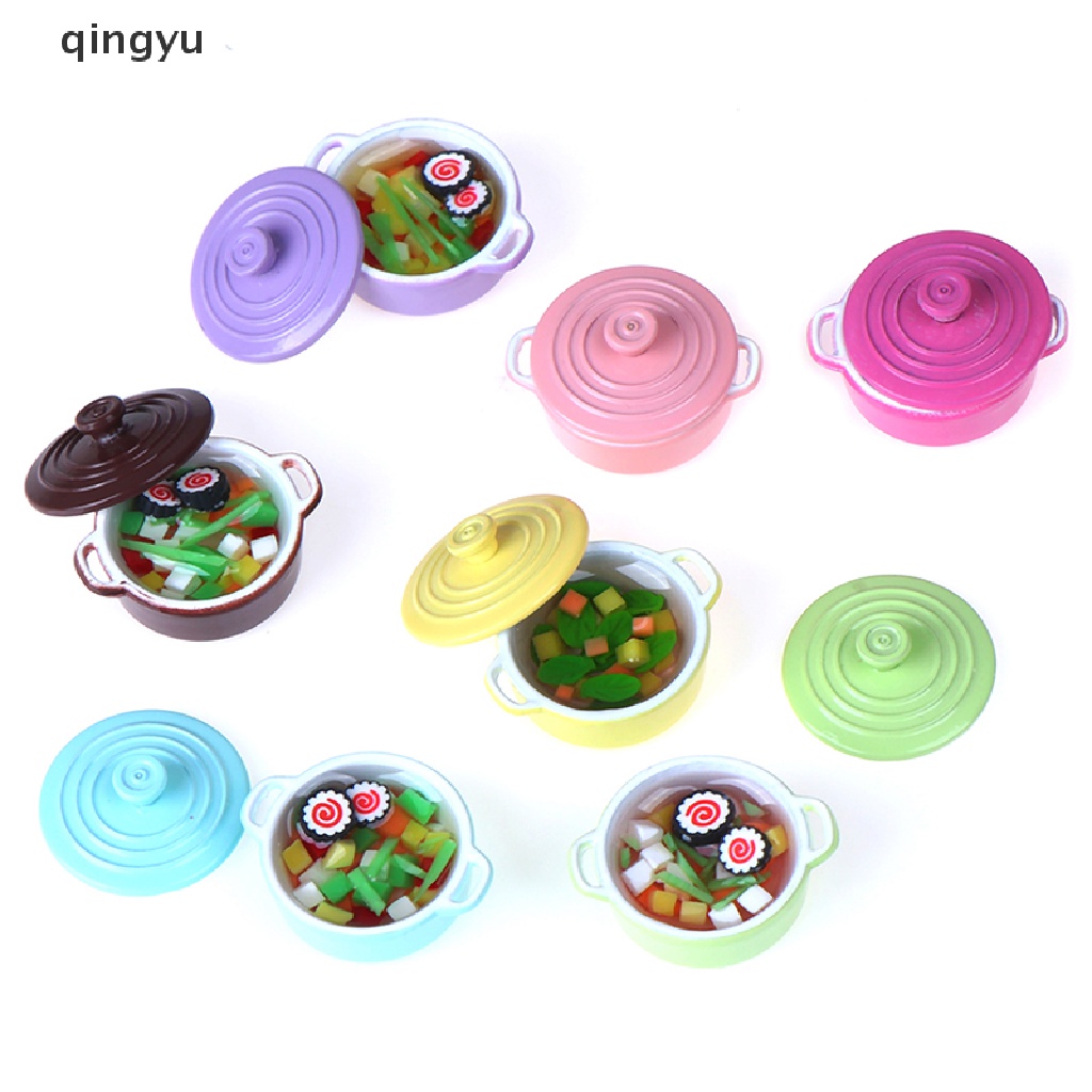 Nồi Nấu Súp Mini Màu Sắc Xinh Xắn 1: 12 Trang Trí Nhà Búp Bê