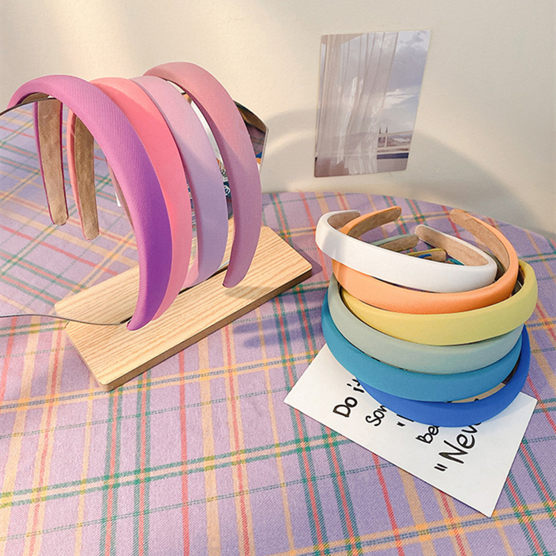 Băng đô cài tóc màu trơn phong cách retro thời trang dành cho nữ