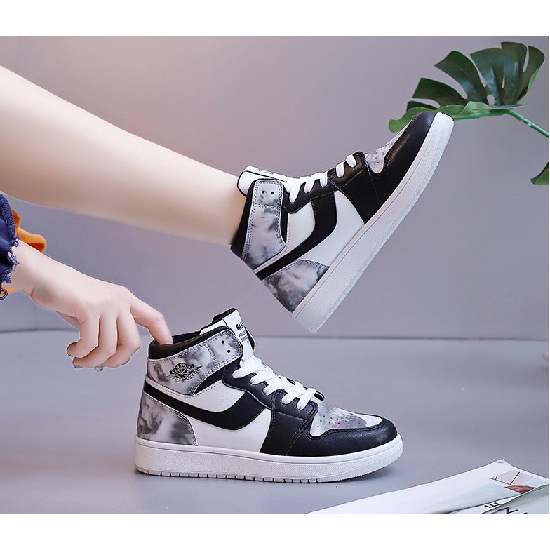 Giày thể thao Jordan cao cổ phản quang, Giày sneaker nữ dễ phối đồ cực hot Full Box ONEZ