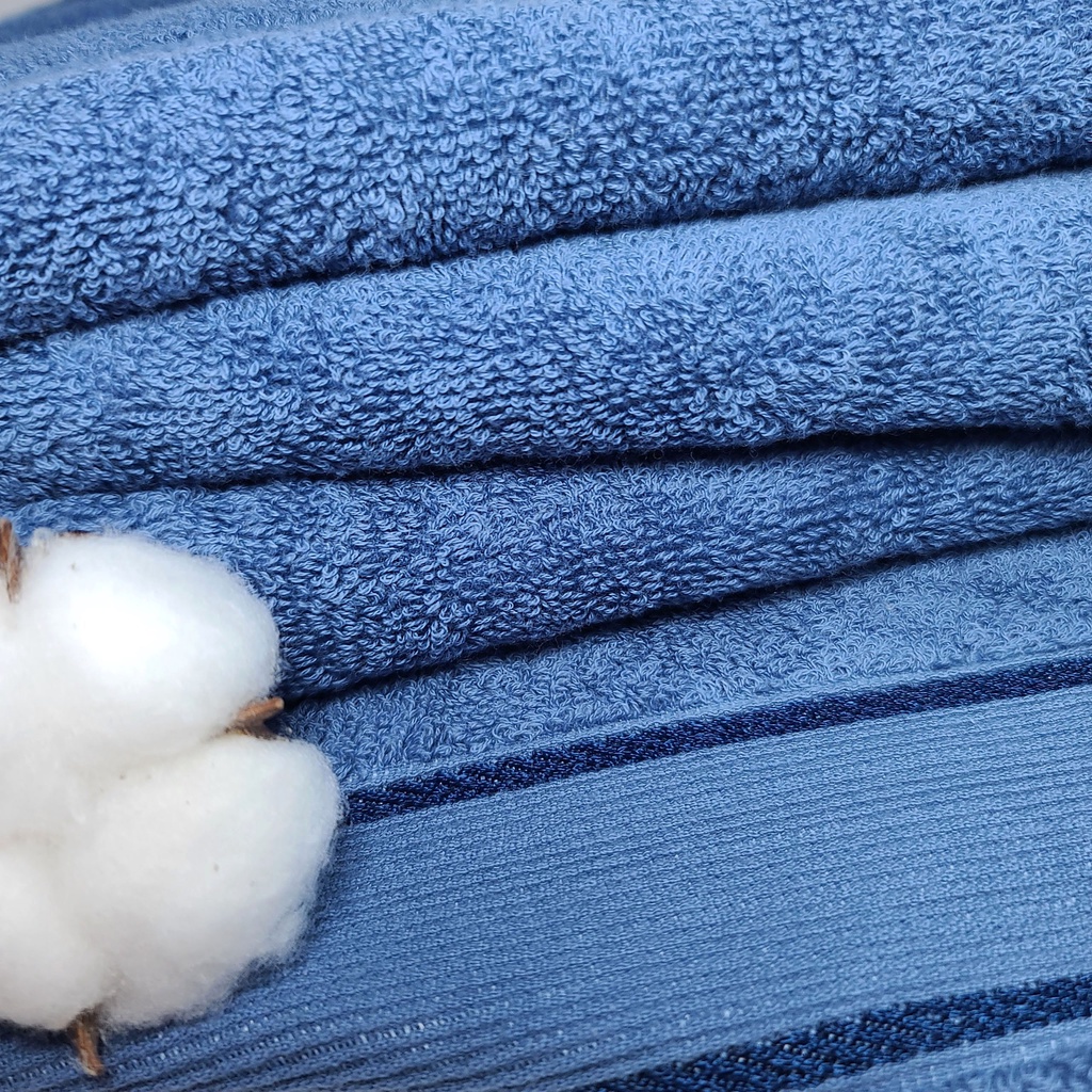 Khăn Tắm Cao Cấp, Combo 3 Khăn HANOITEX 100% Cotton Dày Dặn, Mềm Mại, Thấm Hút Cực Tốt