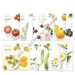 (HÀNG CHẤT LƯỢNG GIÁ RẺ) Mặt nạ giấy Nature Republic Real Nature Mask Sheet