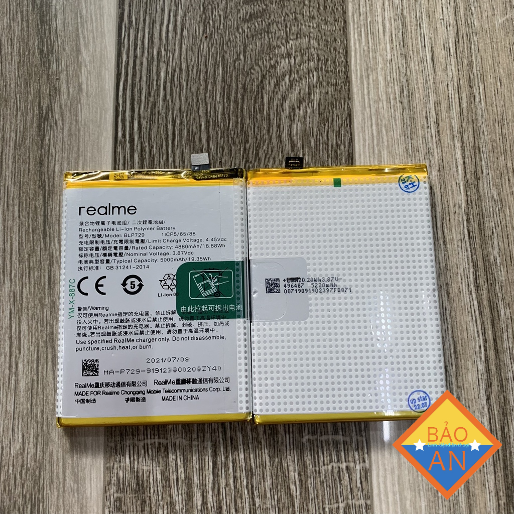 PIN BLP729 / REALME C20 / 5 / 5I / C3 / C3I / zin công ty