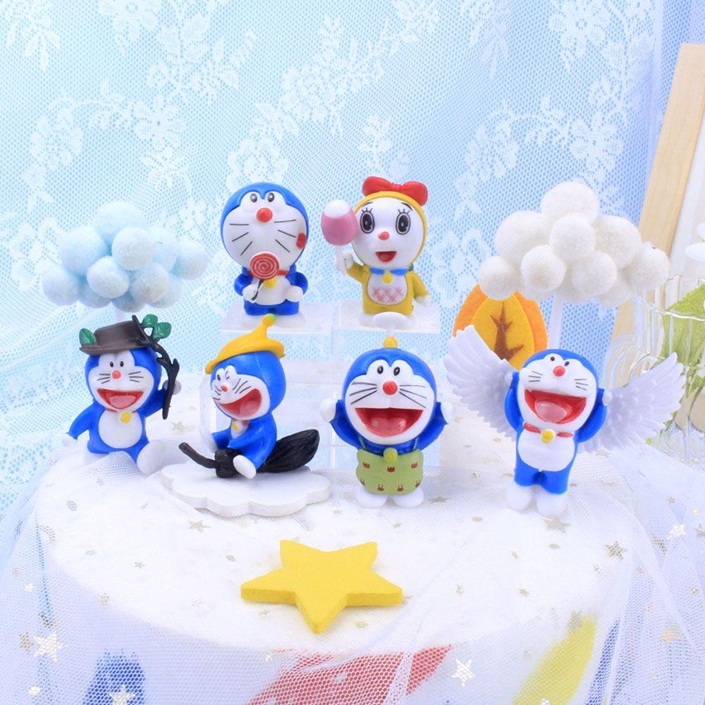 Bộ 6 Mô Hình Nhân Vật Phim Hoạt Hình Doraemon Bằng Pvc