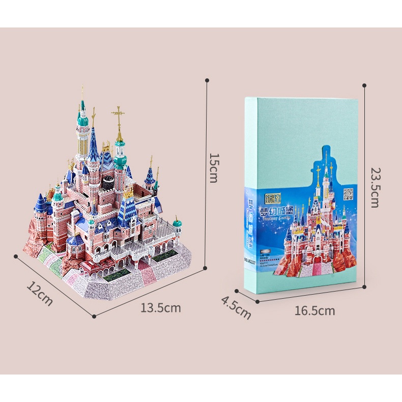 Mô hình lắp ráp kim loại lâu đài disney Dream Castle-tặng ngay một mẫu tự chọn 100k đón giáng sinh