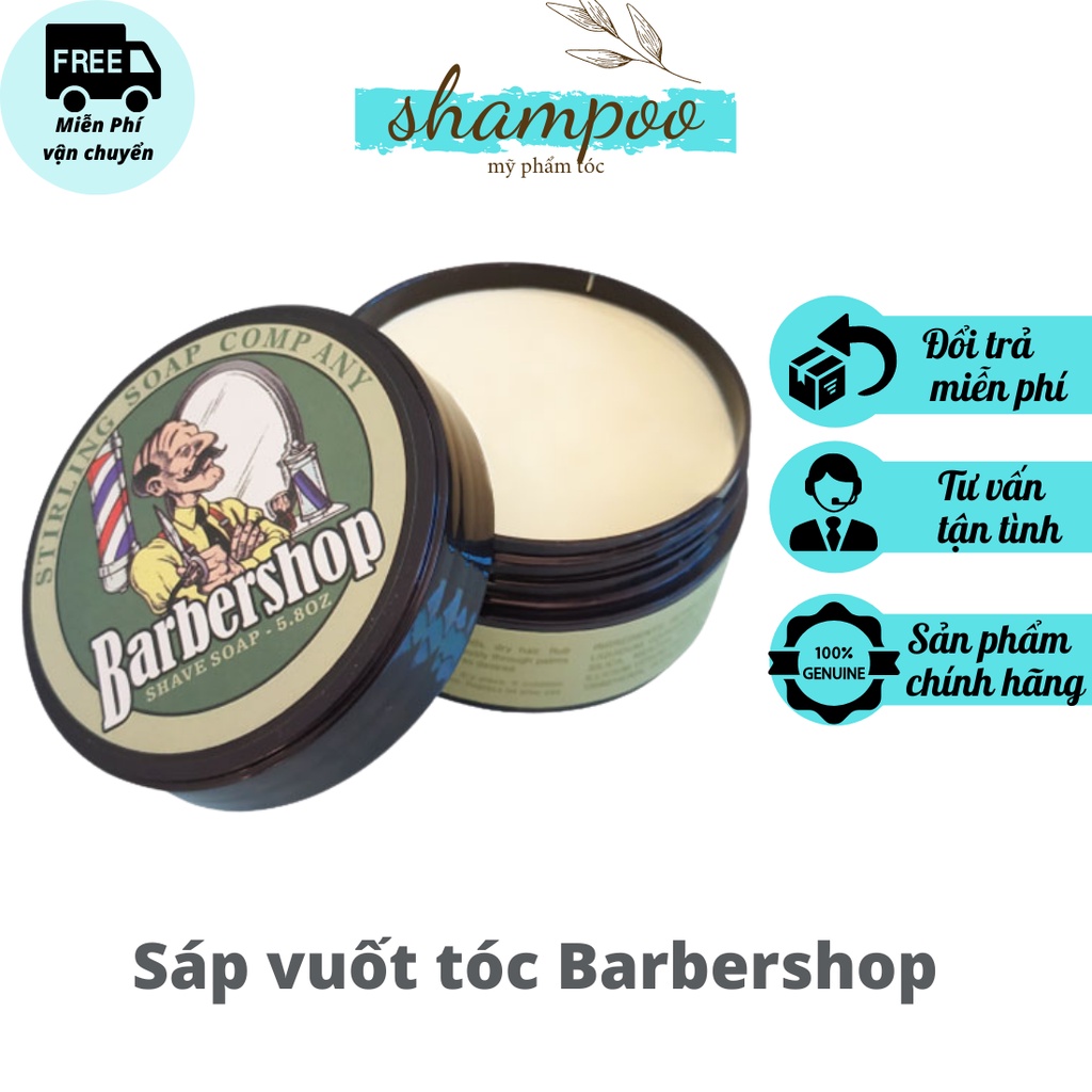 sáp vuốt tóc nam cao cấp BARBERSHOP bóng mượt siêu giữ nếp