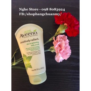 Sữa rửa mặt tẩy da chết- Aveeno Positively Radiant Skin Brightening Daily Scrub