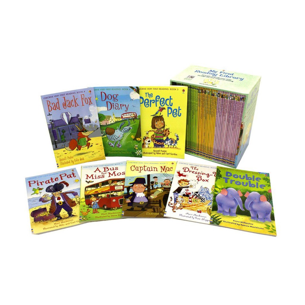 Sách tiếng anh cho bé có file nghe My First Reading Library Usborne (Bộ xanh) - Box set