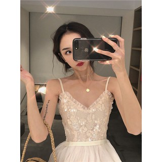 🌸Hàng Có Sẵn🌸Hàng Quảng Châu🌸Váy 2 Dây Trắng🌸 Công Chúa 🌸Lấp Lánh Sang Trọng