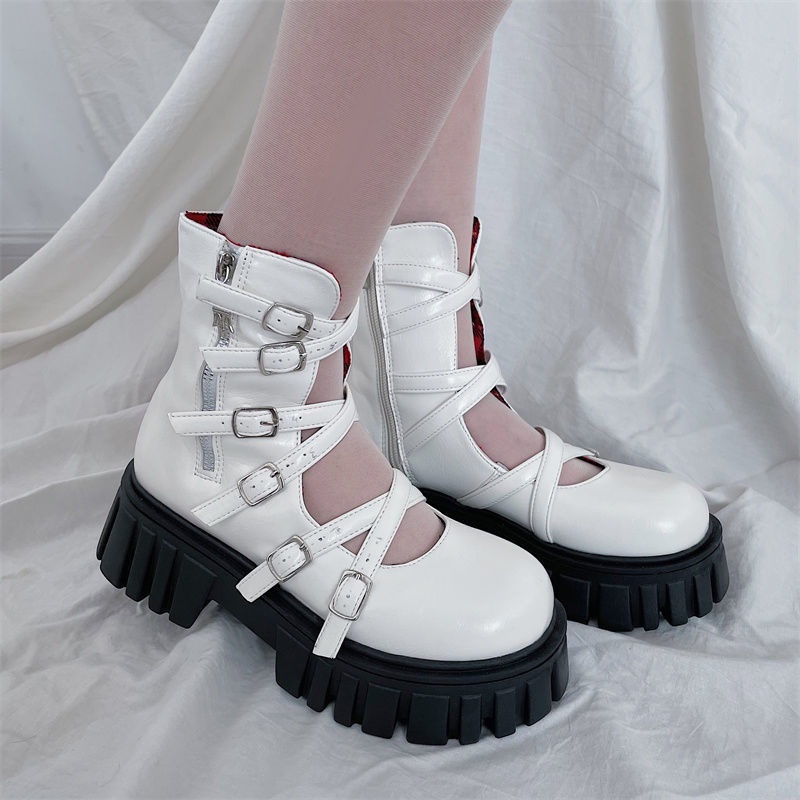 Giày Bốt Martin Đế Dày Phong Cách Retro Thời Trang 2022 Cho Nữ