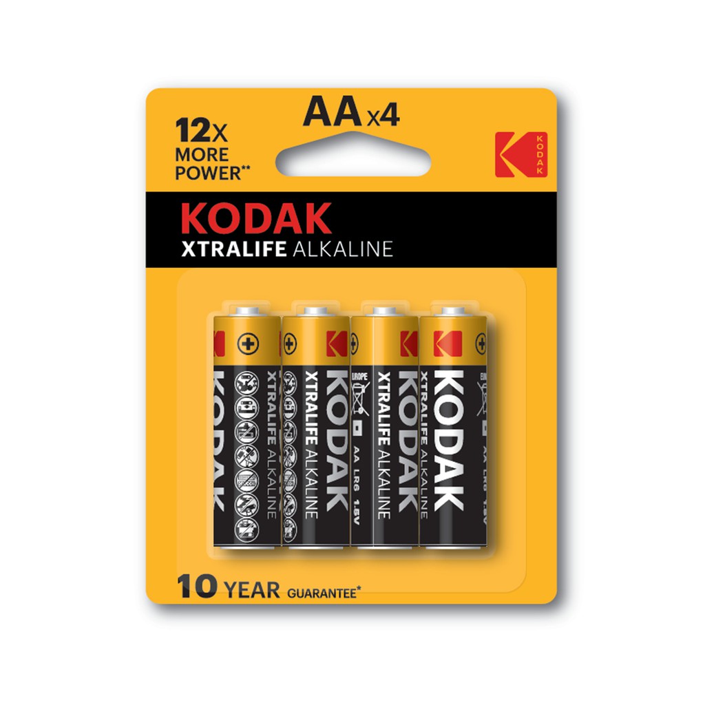 Bộ 4 Pin Kodak Alkaline AA Điện Thế 1.5V Uncle Bills IB0122