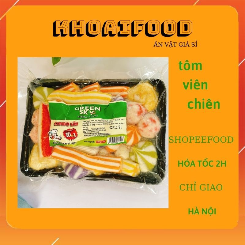 SET THẢ LẨU TOKBOKKI SKYGREEN 500G FULL VIÊN LẨU NGON BỔ RẺ khay 500g | BigBuy360 - bigbuy360.vn