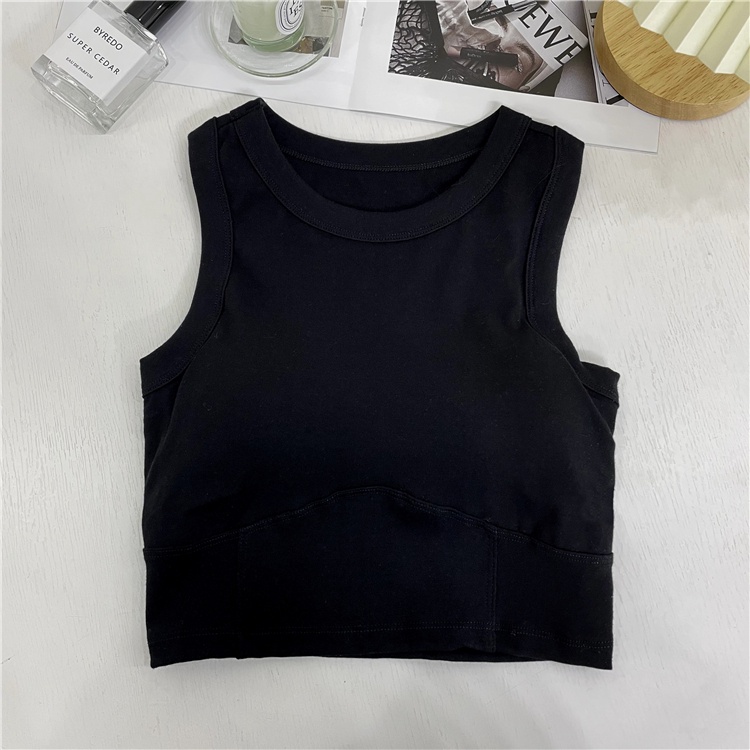 Áo Tank Top Cổ Tròn Thiết Kế Mỏng Kiểu Dáng Đơn Giản Thời Trang Dành Cho Nữ