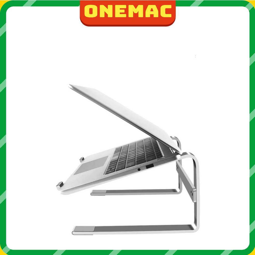 Giá đỡ nâng cao laptop bằng nhôm, hỗ trợ tản nhiệt mã L210 chắc chắn, kiêm kê gọn bàn phím ngoài, mẫu 2 tầng.