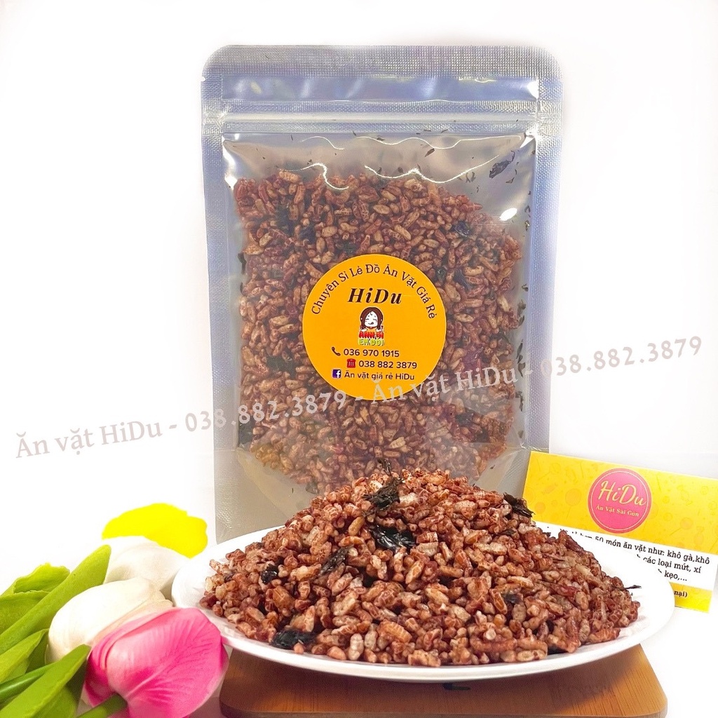 Gạo lứt sấy rong biển giòn ăn liền 300gr Ăn vặt HiDu vừa ngon vừa rẻ
