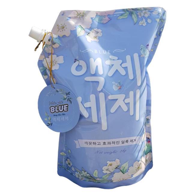 Combo 2 túi Nước giặt Blue 2000 ml hương Nước Hoa sản xuất theo công nghệ Hàn Quốc an toàn cho gia đình bạn