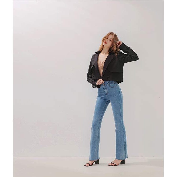 [Mã FAMALLT5 giảm 15% đơn 150k] Áo khoác trench coat dáng lửng Nữ Air Space 2030126004 | BigBuy360 - bigbuy360.vn