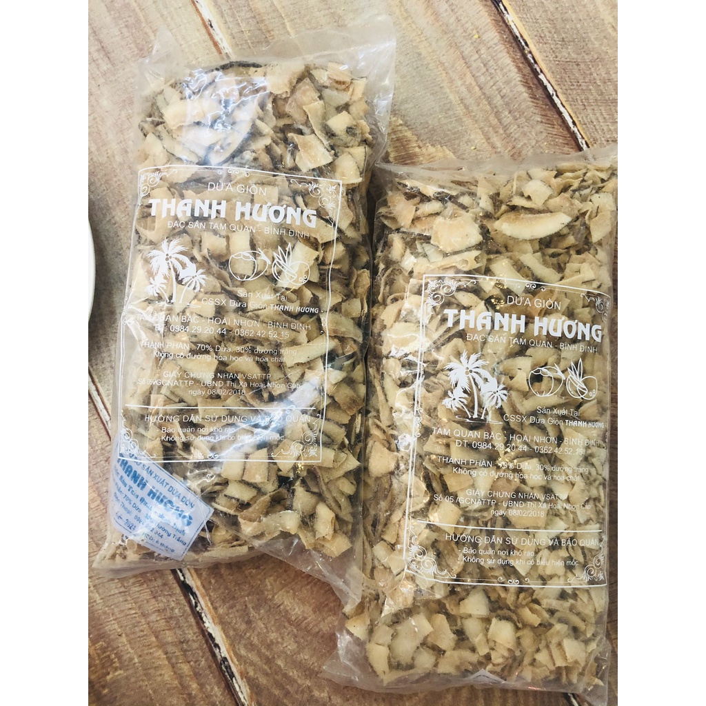 dừa sấy giòn gói 500g