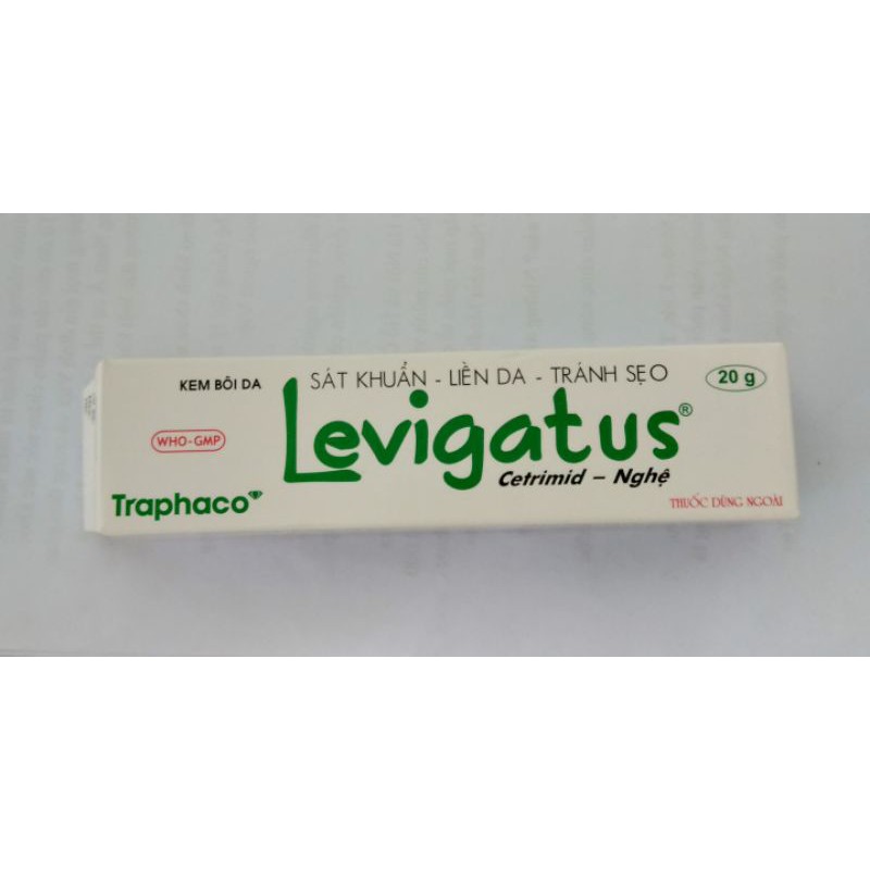 [Chính Hãng] Kem Bôi Da Levigatus 20g(Cetrimid + Nghệ) - Sát Khuẩn, Liền Da, Tránh Sẹo.