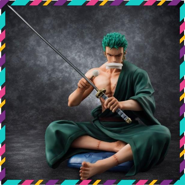 Mô hình Zoro One Piece - Zoro Ngồi Lau KIếm - Hàng Cao Cấp - Cao 17cm - Tượng Figure