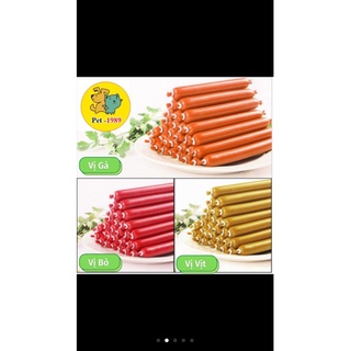 Xúc xích giá tốt cho chó MÈO 1 túi 60 cái gồm 3 vị