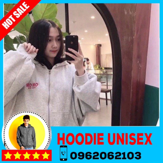 (HOOIDE) Áo Hoodie dây kéo. Áo khoác Hooide Nam Nữ Nỉ Ngoại (Đủ Size M,L,XL)