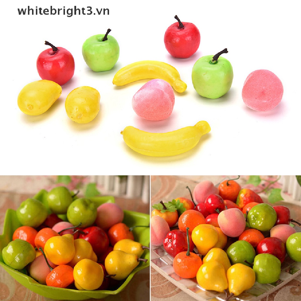 Bộ 10 Trái Cây Giả Bằng Nhựa Trang Trí Nhà Cửa