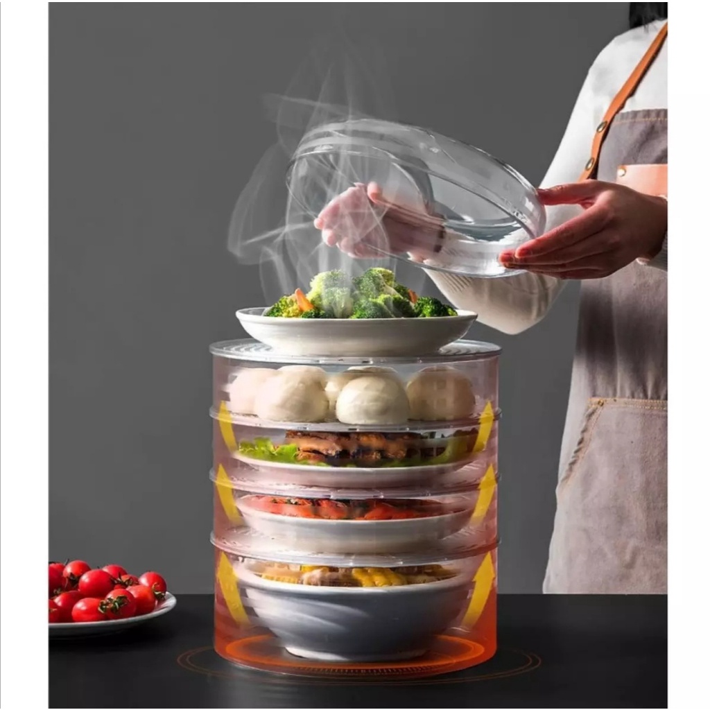 Lồng bàn giữ nhiệt thức ăn và bảo quản thức ăn cao cấp 5 tầng, thiết kế hiện đại, tiện dụng mẫu mới.