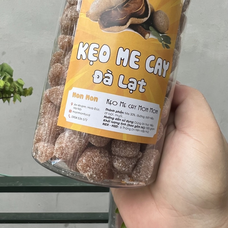Kẹo Me Cay Đà Lạt- 500gr- MonMon Food- Đồ ăn vặt Hà Nội