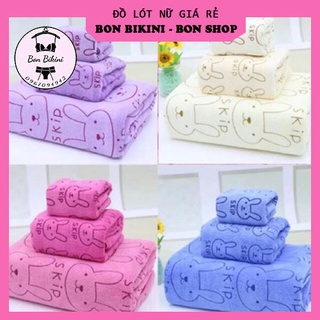 sét 3 khăn tắm gội kiba siêu đẹp